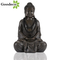 Goodeco Buddha Statue Home Room Decor Buda Figurine Zen Garden Outdoor Decorations Buddha Sculpture With Necklace Yard Ornaments