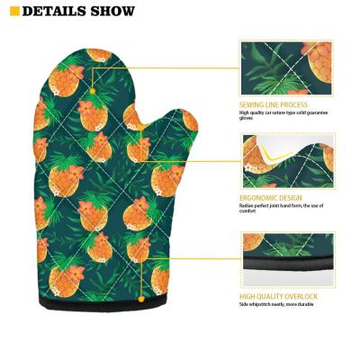 Tie Dye Printed Baking Insulation Gloves for BBQKitchen Microwave Oven GloveS Kitchen Potholder Oven Mitts and Potholder Pad