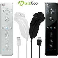 For Nintend Wii 2 In 1 Set Bluetooth Compatible Joystick Remote Controller SYNC Gamepad Left Hand Nunchuck Without Motion Plus