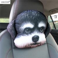 CHIZIYO 1PC 3D Printed Creative Dog Face Auto Car Neck Pillow Seat Head Rest Breathable Cushion Headrest Seat Cushions