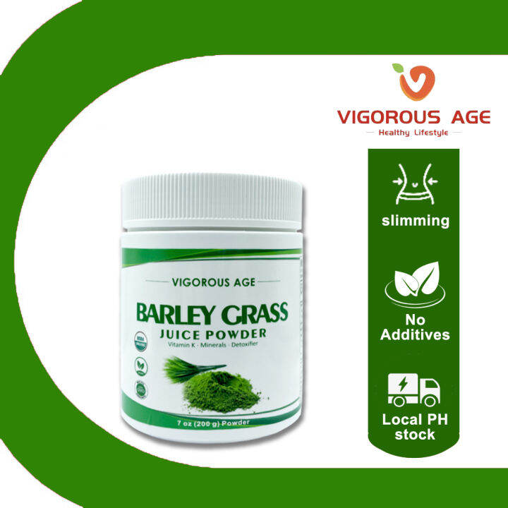 VIGOROUS AGE barley grass powder 100 organic and pure barley grass