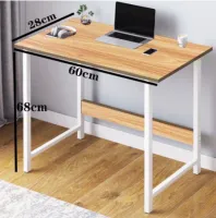 AI Homeโต๊ะคอมพิวเตอร์ โต๊ะไม้ โต๊ะทำงาน โต๊ะวางคอม โต๊ะวางของ Computer Desk โต๊ะคอม หน้าโต๊ะไม้ขนาด 68x60x28cm