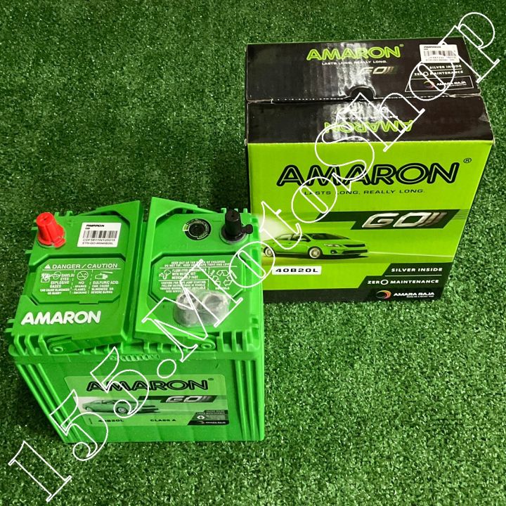 แบตเตอรี่-อมารอน-amaron-40b20l-รับประกันคุณภาพ-1-ปีเต็ม-สินค้าคุณภาพดีเยี่ยมโรงงานมาตรฐาน