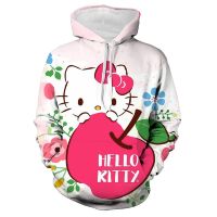 Y2K เสื้อผ้า Hello Kitty Hoodie แฟชั่นผู้หญิงพิมพ์การ์ตูน Hoodie Unisex สตรีทแวร์ Kawaii Sweatshirt Hello Kitty Hoodie