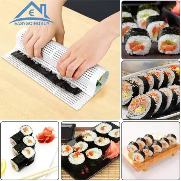 DIY Silicone Sushi Roller Mats Washable Reusable Sushi Roll Mold Mat DIY  Japanese Food Rolling Rice Rolling Maker Cake Roll Pad
