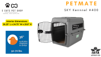 กรงใส่สุนัข สัตว์เลี้ยงสำหรับเดินทางขึ้นเครื่อง Petmate Sky Kennel#400 IATA Approved Made in USA