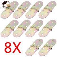 Myhomera 8Pcs Tabel Penutup Engsel Tersembunyi Furniture Lipat Kabinet Engsel DIY Multifungsi 70x30Mm Tersembunyi Mendukung Kurung