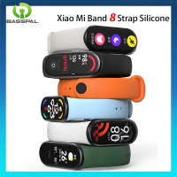 BassPal ใหม่ล่าสุดสำหรับสาย Xiaomi Mi 8สาย Miband 7สายรัดข้อมือซิลิโคน TPU แบบนิ่มสายรัดหลากสีทดแทนสำหรับสายรัด Xiaomi Mi กำไล6543