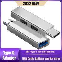 [HOT HAIXWLXKWW 589] อลูมิเนียม3พอร์ต USB 3.0 Hub Extensions 2.0 Adapter Station Data Type-C Splitter