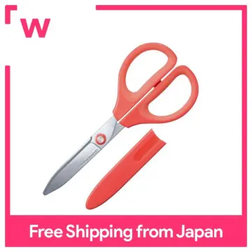 Kokuyo Aerofit Saxa, Scissors for Kids, Glueless Blade, Right Hand, Pink (P270P)