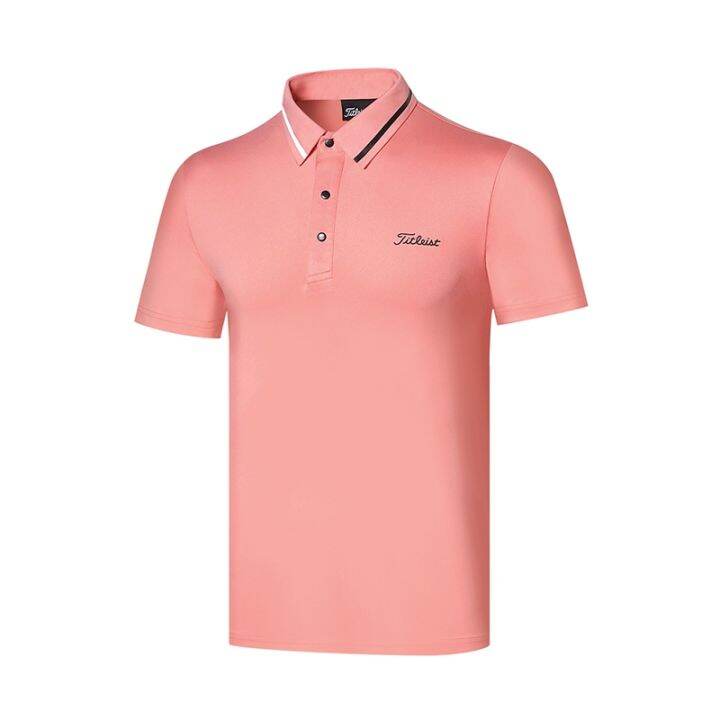 le-coq-titleist-honma-xxio-pearly-gates-mizuno-odyssey-golf-clothing-titlis-short-sleeved-mens-summer-outdoor-sports-polo-shirt-quick-drying-breathable-golf-jersey