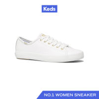 KEDS รองเท้าผ้าใบหนัง แบบผูกเชือก รุ่น KICKSTART JJML LEATHER สีขาว ( WH63987 )