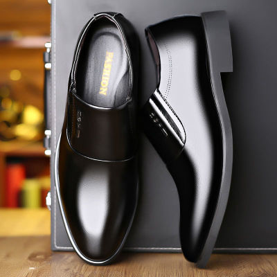 Starlight Angela【Free Shipping ส่งฟรี】 รองเท้าหนังสีดำสไตล์เกาหลีสำหรับผู้ชายรองเท้าหนังระบายอากาศลำลองแนวธุรกิจของผู้ชายคนใหม่ฤดูใบไม้ร่วง