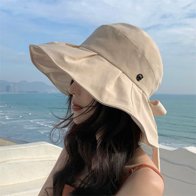 หมวกกันแดด UV Net Red Sun Cap สำหรับผู้หญิงในช่วงฤดูร้อนพร้อมปีกาขนาดใหญ่เพื่อปกป้องใบหน้าจากรังสียูวี หมวกชาวประมงพับได้ JAYD