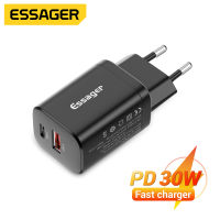 Essager 30W PD ที่ชาร์จเร็ว USB Type C,ที่ชาร์จเร็ว QC 3.0สำหรับ iPhone 12 11 Pro Max Xiaomi Huawei QC + PD USB C ที่ชาร์จเร็วสำหรับเดินทาง