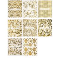 20pcs 3D Beauty Nail Sticker Sets Golden Flower Bronzing Design Manicure DIY Adhesive Tips Transfer