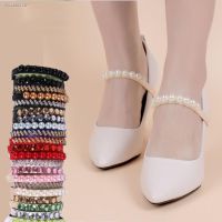 ❒☍ 1Pair Women Shoeslaces for High Heels Decorations Buckle Lazy Shoelaces Elastic Band Anti Falling Heel Non-Slip Belt Strap