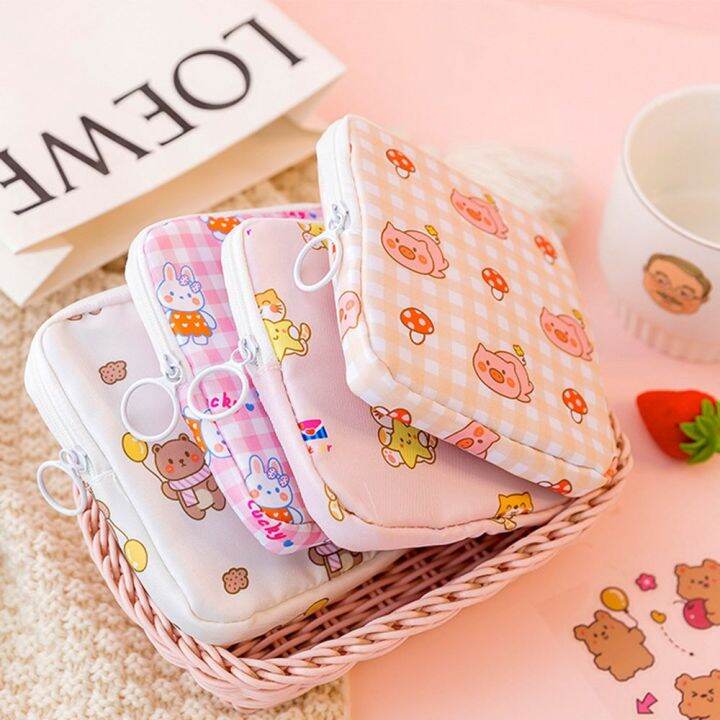 okdeals-ผ้าอนามัยเคสหูฟังกล่องจัดเก็บเครื่องสำอางค์อนามัยกระเป๋าใส่บัตรเครดิต-กระเป๋าเก็บของผ้าอนามัยกระเป๋าบุผ้าอนามัยแบบสอดกระเป๋าเก็บเครื่องสำอาง