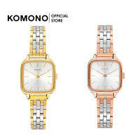 KOMONO Watch Kate Estate 2 สี นาฬิกาแฟชั่น/ทำงาน สายหนังแท้ ทรงสี่เหลี่ยม ผู้หญิง ผู้ชาย