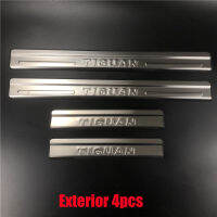 car-styling stainless steel inner+outside Door sills plate scuff pedal welcome pedal cover for Volkswagen VW Tiguan 2010-2015