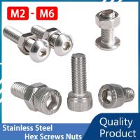 Socket Cap Head Hex Hexagon Screw 304 Stainless Steel Fairing Bolts Nuts Set Button Allen Screws M2 M3 M4 M5 M6 Assortment Kit