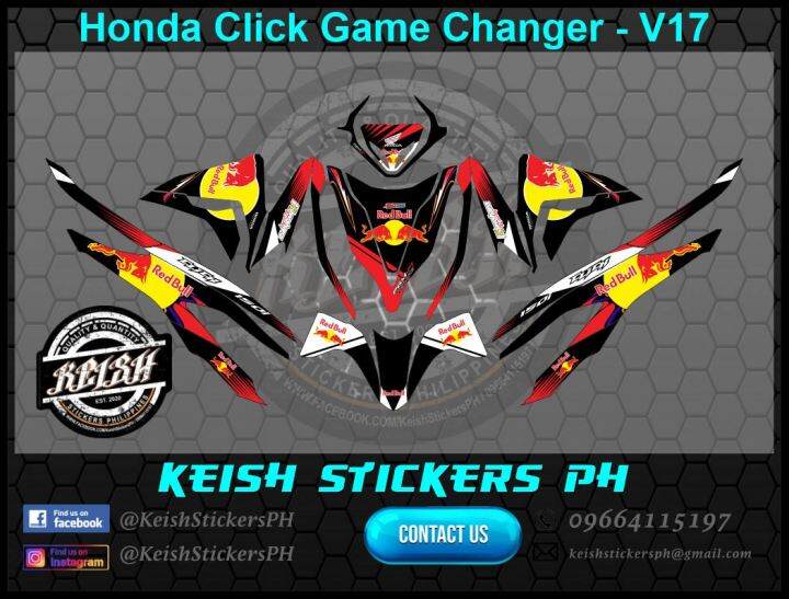 HONDA CLICK GAME CHANGER DECAL KIT V17 | Lazada PH