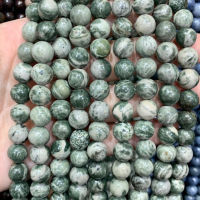 กรีน ซีบร้า แจสเปอร์ Green Zebra Jasper เส้นยาว (เกรด A)