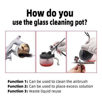 Airbrush Cleaning Kit with Holder 5Pcs Cleaning Needles, 5Pcs Cleaning Brushes, 1Pcs Nozzle Scraper