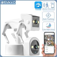 EVKVO กล้อง5MP นักบินอวกาศขนาดเล็ก,หุ่นยนต์มนุษย์อวกาศมีไวไฟระดับการติดตามอัตโนมัติในร่มตัวส่งข้อมูล PTZ แบบไวร์เลสไนท์วิชั่น IR กล้อง IP ระยะไกลตัวตรวจสอบอัจฉริยะในบ้านกล้องวงจรปิดแอป Yoosee