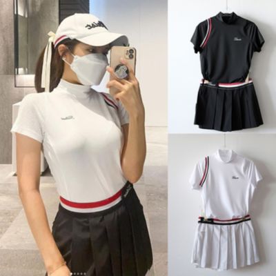 Golf clothing womens tops outdoor sports and leisure round neck tops breathable and comfortable golf ball new Malbon DESCENNTE Scotty Cameron1 Le Coq PEARLY GATES  PING1❀♤♦