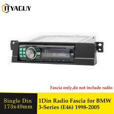1 Din วิทยุ Fascia สำหรับ BMW 3 Series E46 1998-2005 DVD สเตอริโอแผง Dash Mount Trim Kit Surround Audio กรอบแผ่น