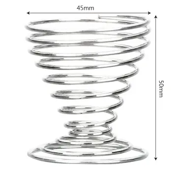 Stainelss Steel Spring Wire Tray Egg Cup Boiled Eggs Holder Stand