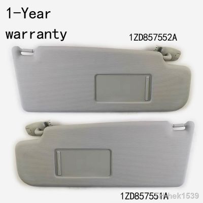 【hot】◎♚  Gray visor With mirror and for SKODA Octavia 2007-2017 1ZD857551A 1ZD 857 551A 1ZD857552A