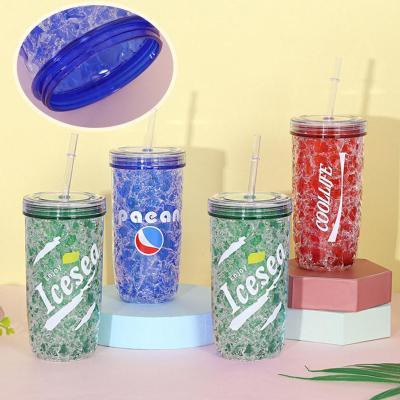 Double Wall Straw Cup Creative Can Plastic Water Bottle Students Cup Y2I2