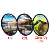 KnightX UV CPL Close up 10+ Macro Polarizer Camera Lens Filter 49mm 52mm