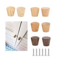 Wooden Cabinets 6Pcs Wardrobe Knobs Conical Handles Door Drawer Pulls Single Hole Round Kitchen Handles Furniture Knobs Hardware Door Hardware Locks