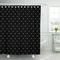 Colorful Abstract Polka Dot Pattern in Black and White Design Color Polkadots Shower Curtains Waterproof Polyester Fabric