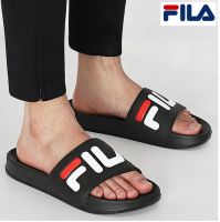 FILA hill side (100-10239 Fil) Black/Red/White Slides Slippers / Speical SALE