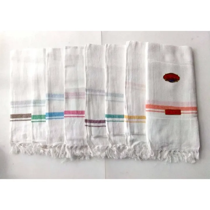 INDIA WHITE COTTON BATH TOWEL (30inch X 60inch) Lazada