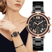 【YF】☏  Watches Best Selling Products Luxury Brand Reloj Mujer Fashion Womens Three Eyes Calendar Band Quart