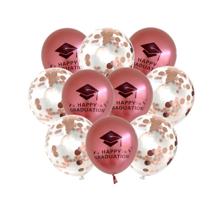 hotx-dt-2022-graduation-12-inch-gold-balloons-cap-printing-ballon-celebration-baloon-supplie