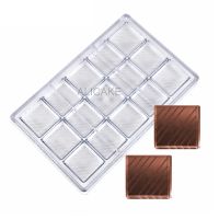 ▤❇﹍ 15 Cavity Polycarbonate Chocolate Mold Professional Candy Bonbons Nuggets Confectionery Bakery Baking Pastry Tools Mould