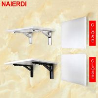 Steel Folding Angle Bracket - NAIERDI 2 PCS Triangle Wall Mount BracketEasy to Install For Shelf Bench Table