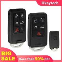 Okeytech 5/6 Button Smart Car Key Shell Case Fob For Volvo S60 V60 S80 XC70 XC60 V70 2008-2017 Remote Cover Accessories