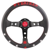 330mm/13inch Vertex Leather Modified Performance Deep Dish Tuning Sport Steering Wheel