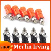 Merlin Irving Shop 4mm Red&amp;Black Banana Socket Professional Binding Post Mount Plug Jack Amplifier Terminal Connector Nickel Plated