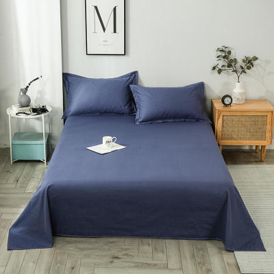 1pc Bed Sheet 100 Pure Cotton SingleDoubleQueenKing Size lencol cama casal Solid Color Flat Sheet For Bedclothes