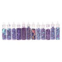 ✿INF✿12 BottleSet Epoxy Resin Filling Tools DIY Nail Sequins Multi Functional Powder Makeup Phone