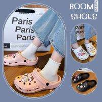 BOOM?รองเท้าหัวโต พื้นยางนุ่มน้ำหนักเบา พร้อมหมุดลายน่ารัก 5 สี เบอร์ 36-41