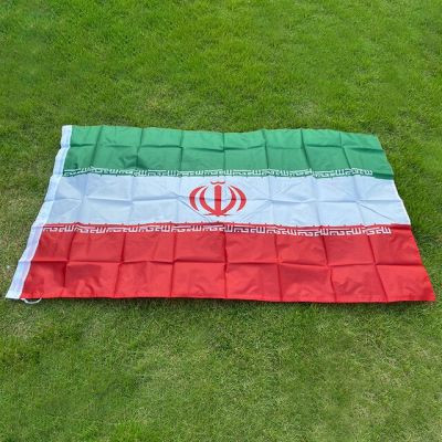ธงประจำชาติ Gratis Ongkir ธงประเทศอิหร่าน5ft X 3ft แบนเนอร์โพลีเอสเตอร์ Flying150 * 90ซม. ธงที่กำหนดเอง